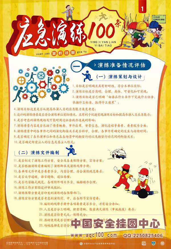 应急演练100条宣教挂图-AQ7090 
