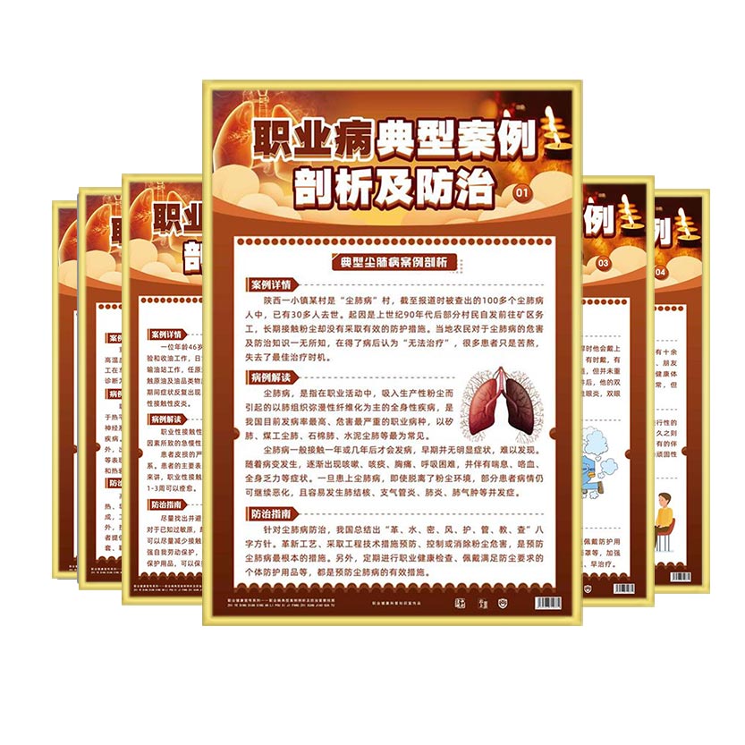 职业病典型案例剖析及防治宣教挂图ZAG0111 