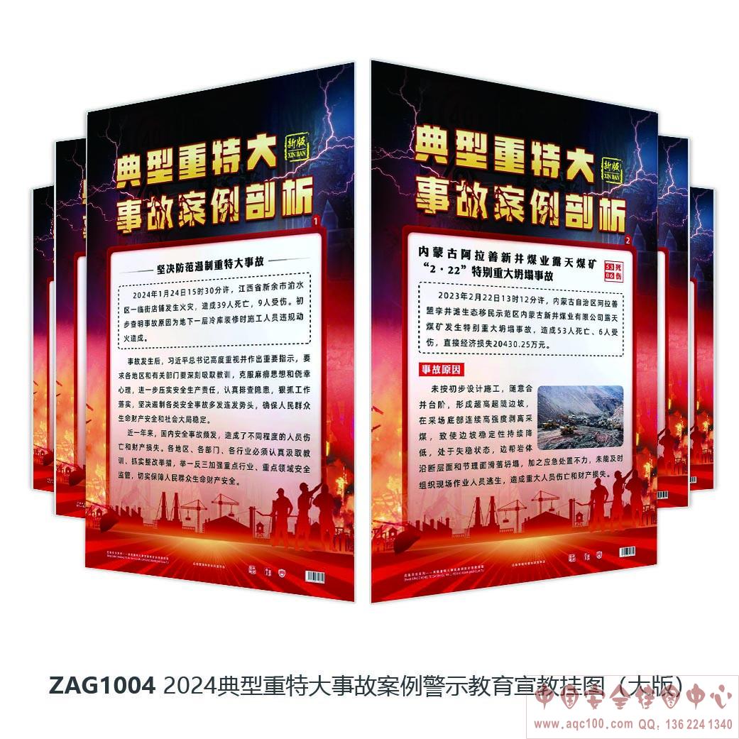 2024典型重特大事故案例警示教育宣教挂图ZAG1004 