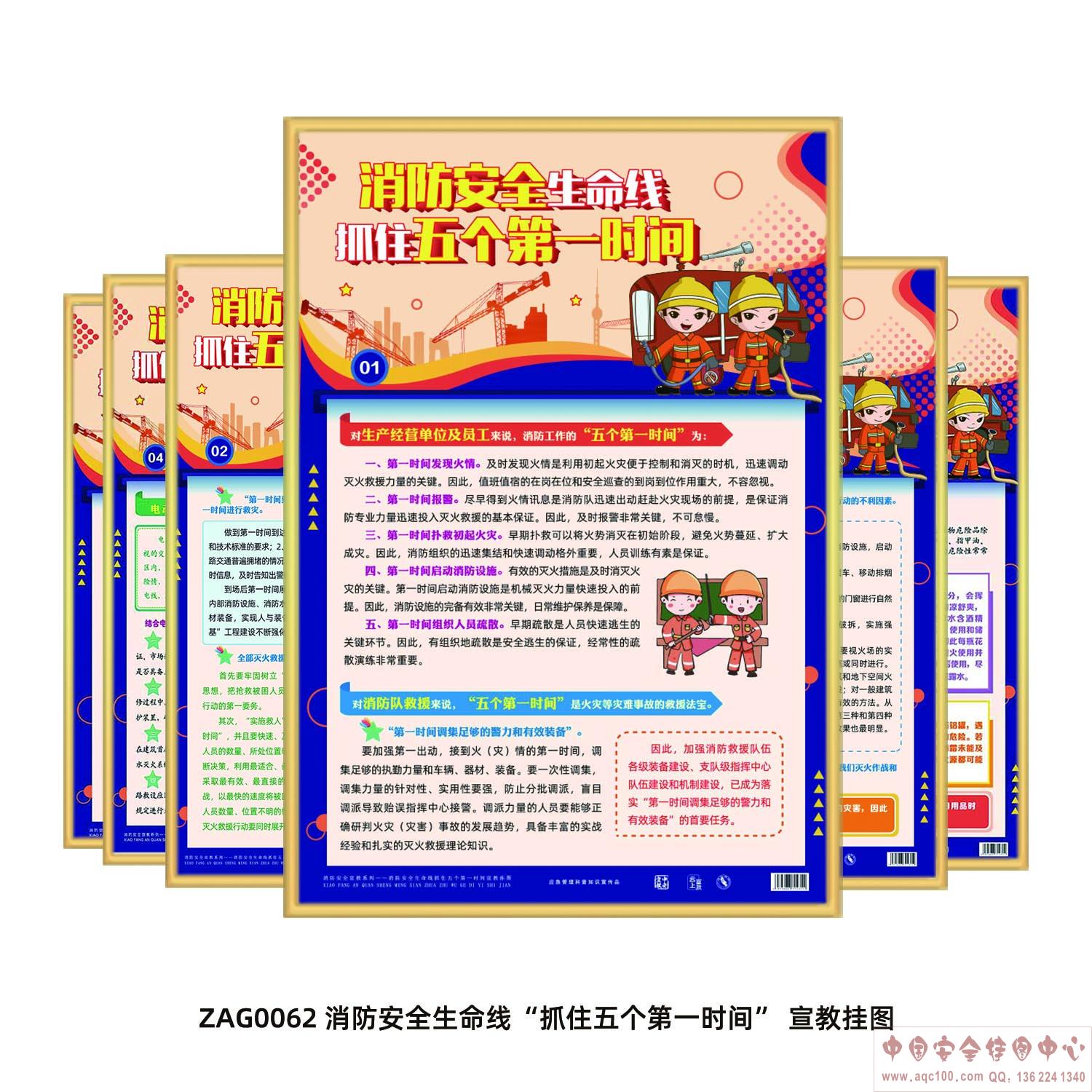 消防安全生命线五个第一时间宣传挂图-ZAG0062
