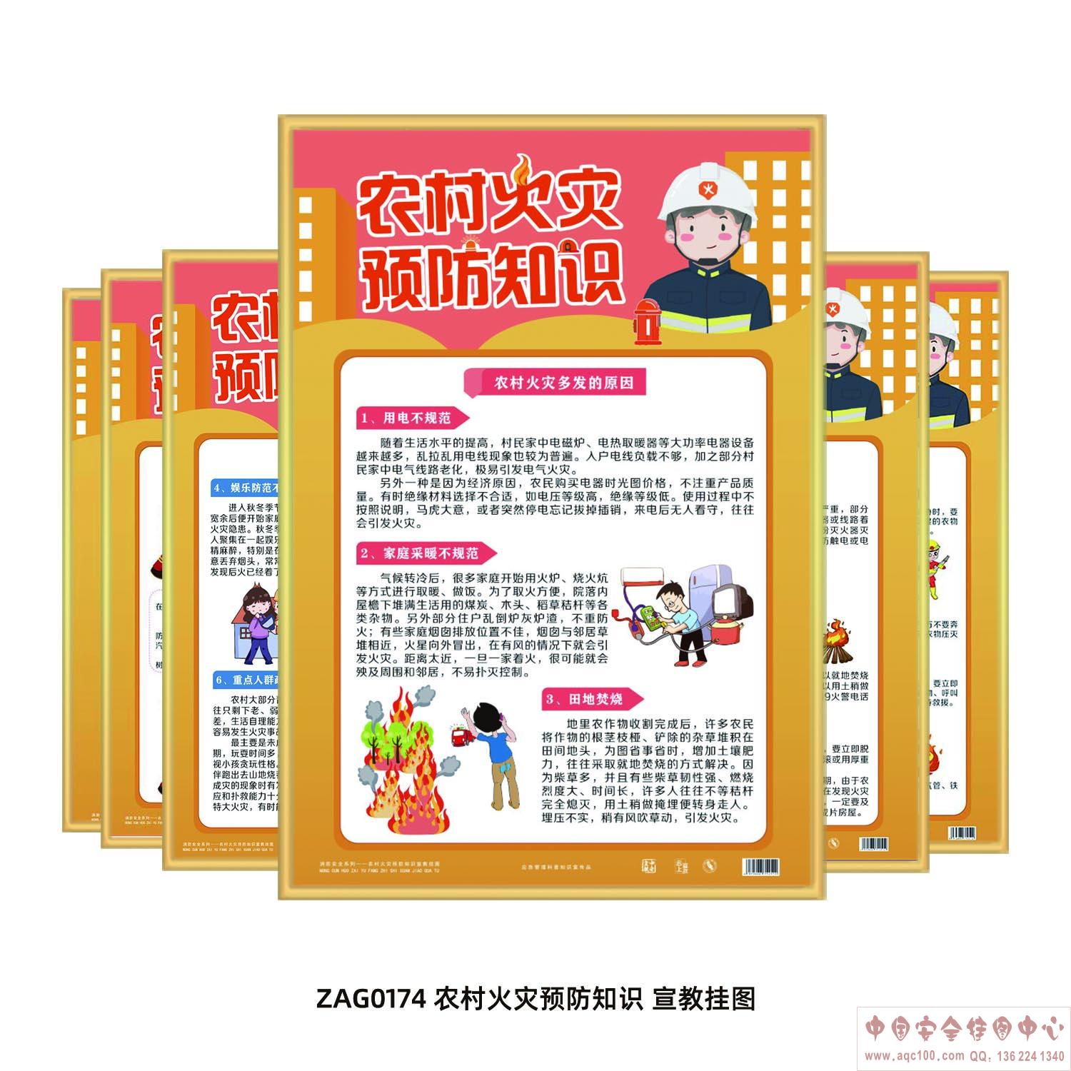 农村火灾预防知识挂图ZAG0174 