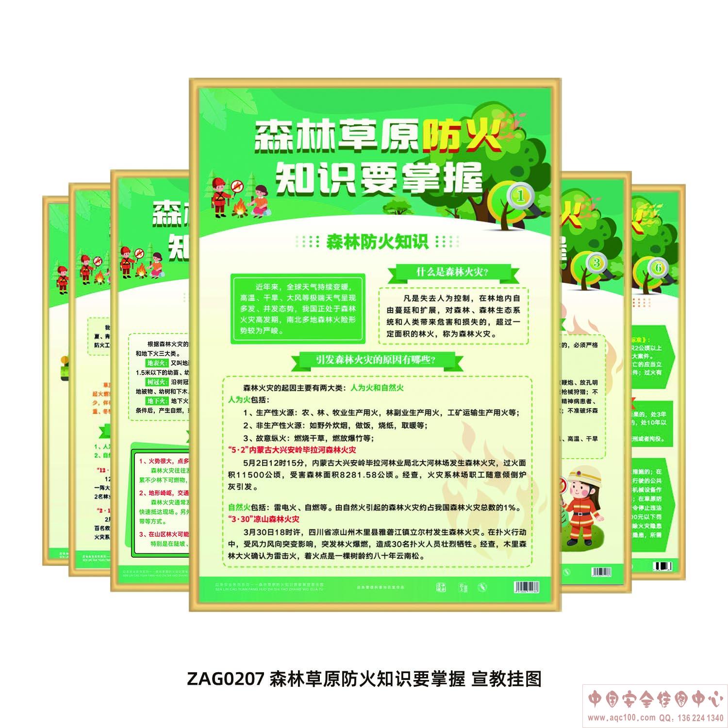 森林草原防火知识要掌握宣教挂图ZAG0207 