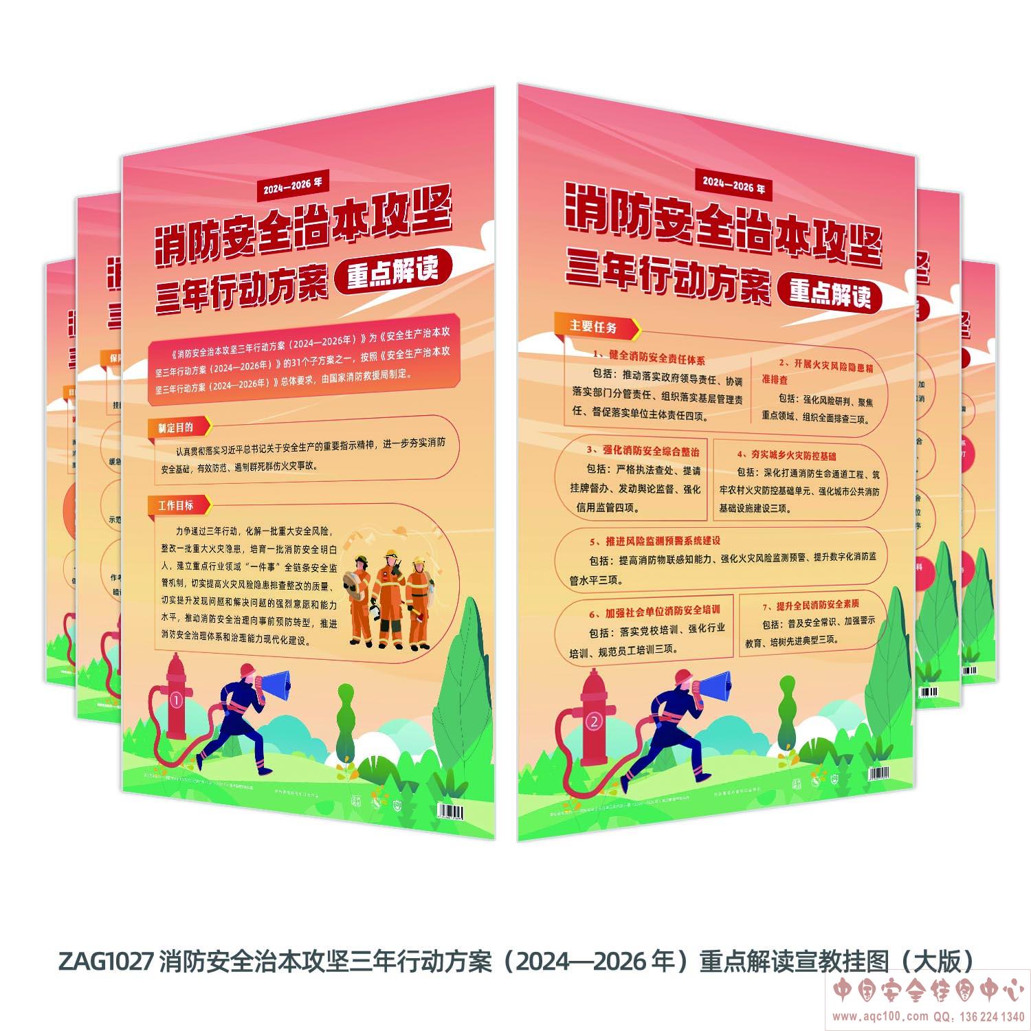 消防安全治本攻坚三年行动方案(2024—2026 年)重点解读宣教挂图(大版)ZAG1027