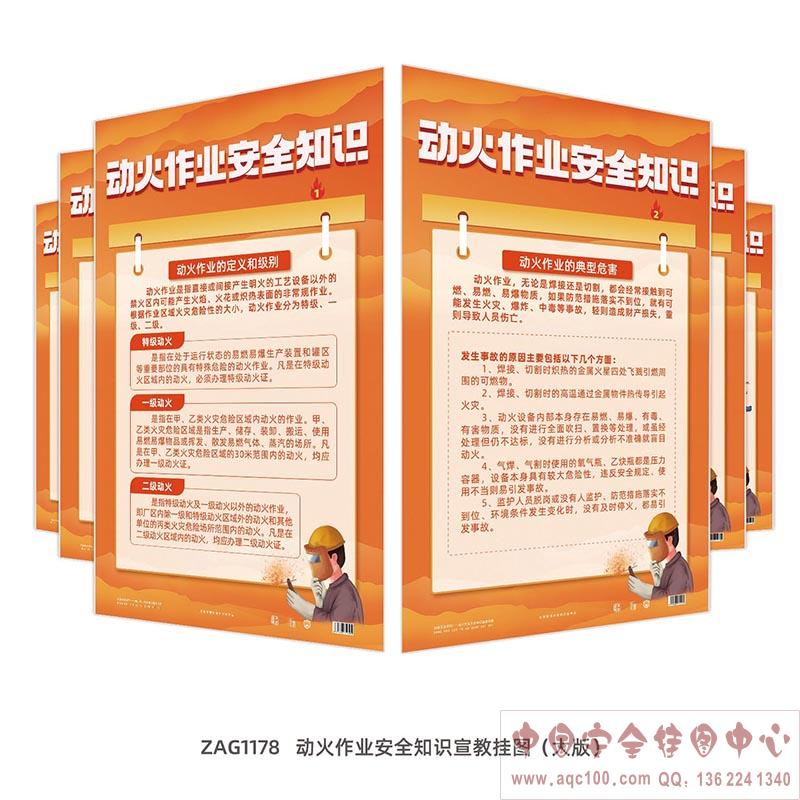 动火作业安全知识宣教挂图（大版）ZAG1178   