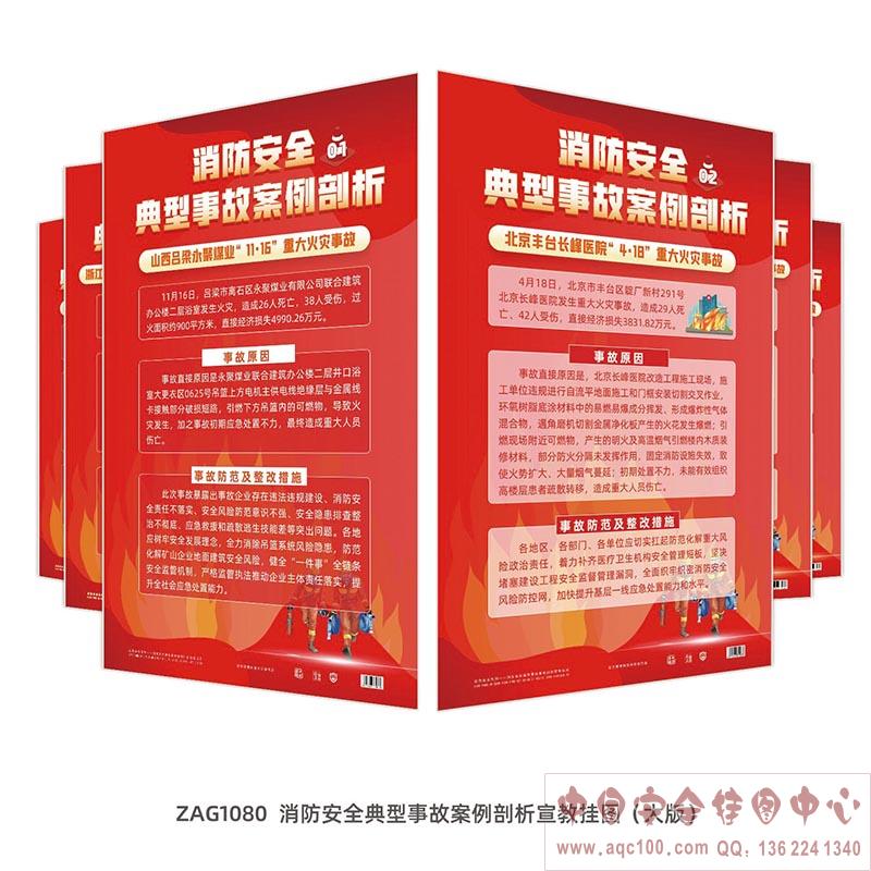 消防安全典型事故案例剖析宣教挂图（大版）ZAG1080 