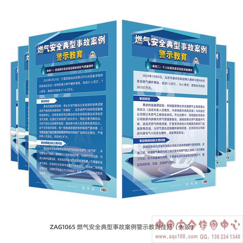 燃气安全典型事故案例警示教育挂图（大版）ZAG1065 