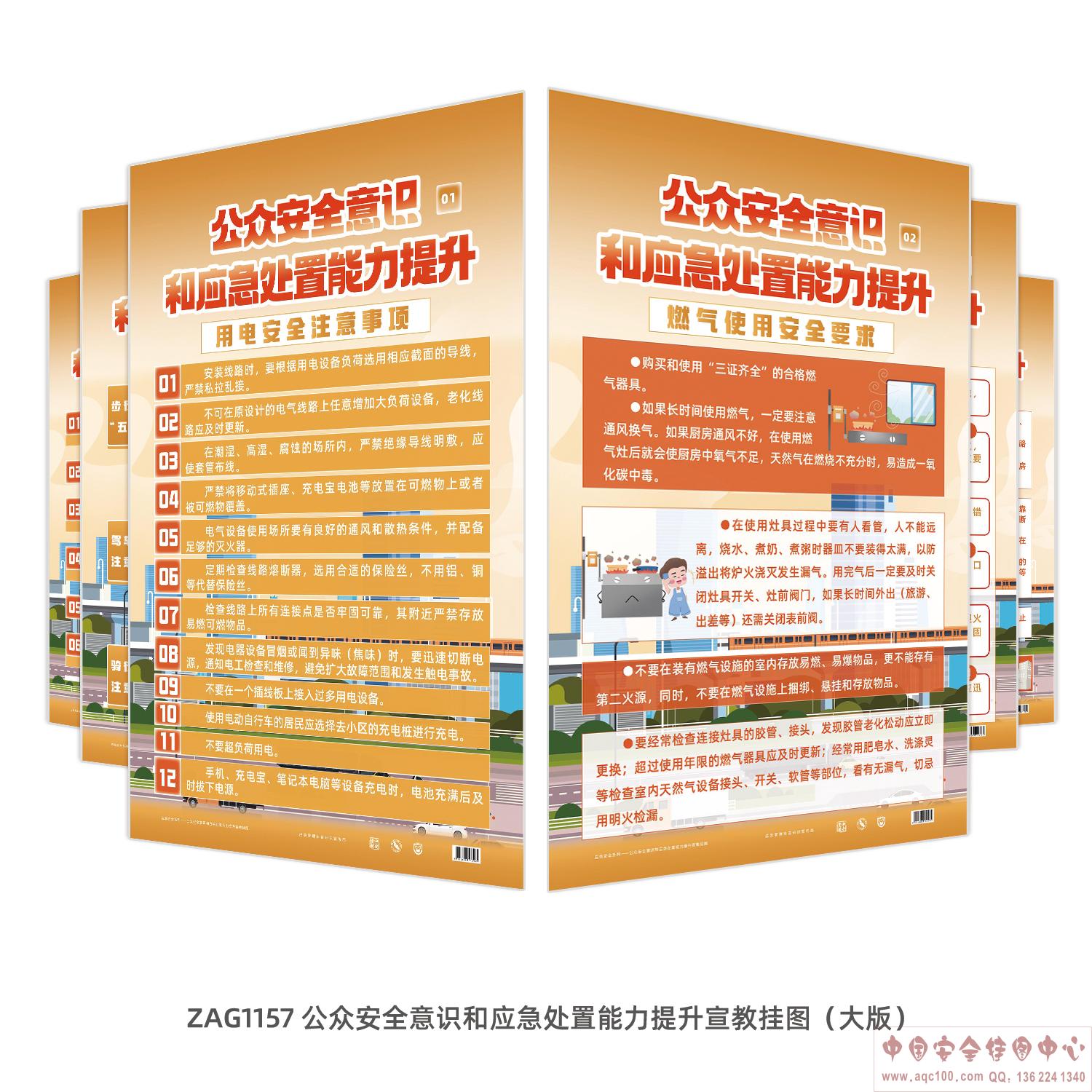 公众安全意识和应急处置能力提升宣教挂图（大版）ZAG1157 