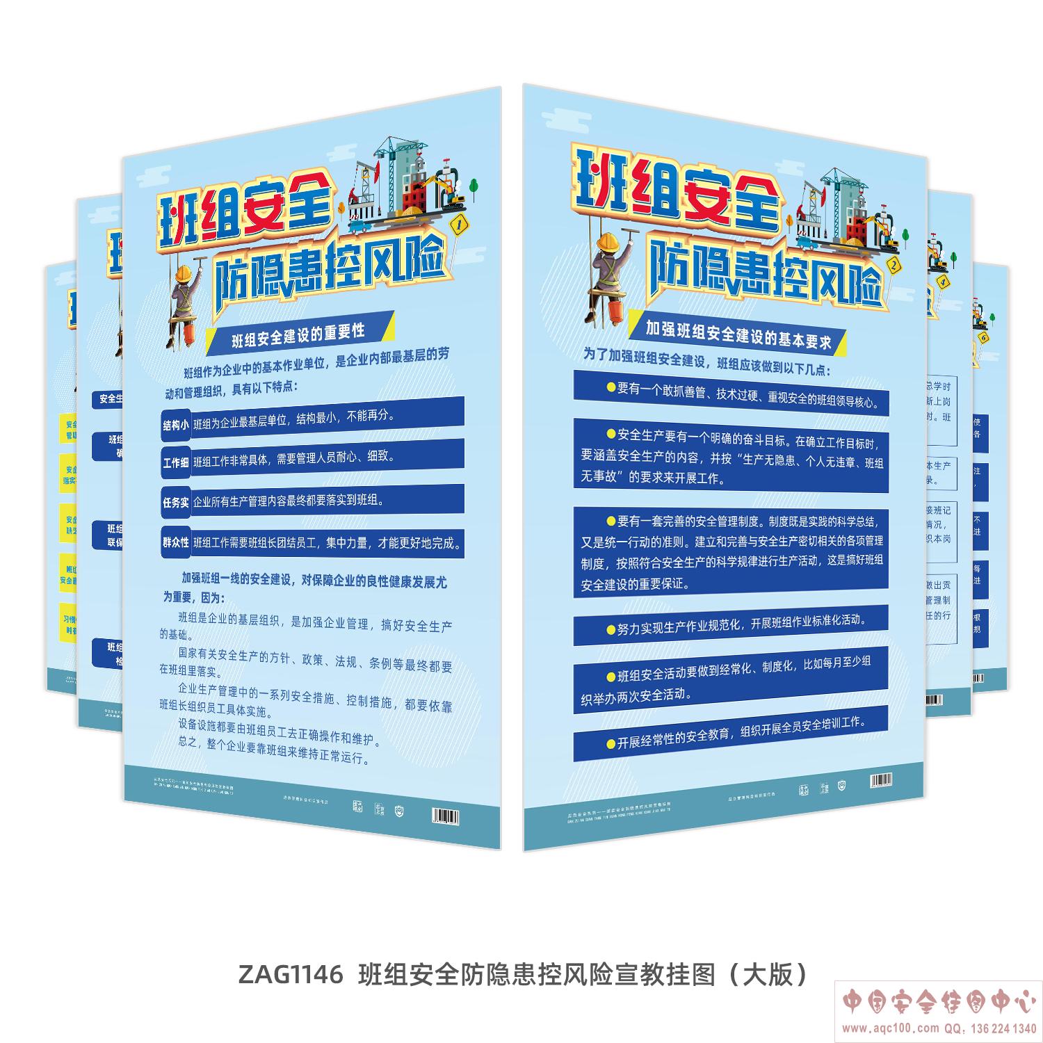 班组安全防隐患控风险宣教挂图（大版）ZAG1146