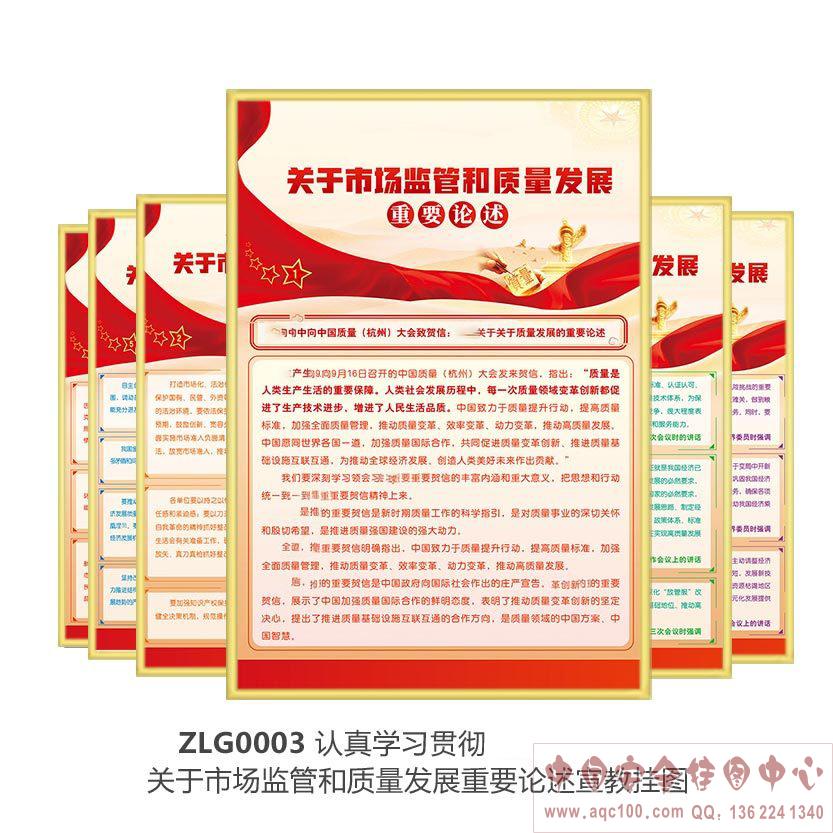 学习 关于市场监管和质量发展重要论述宣教挂图-ZLG0003 