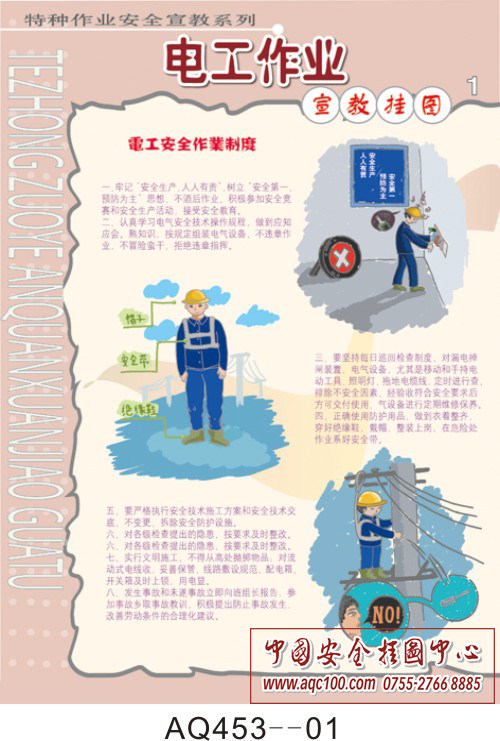 电工作业安全挂图-AQ453