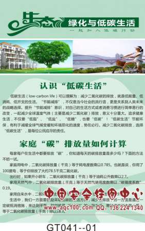 低碳生活环保挂图-GT041