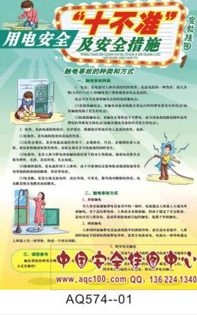用电安全十不准及安全措施宣传挂图-AQ574
