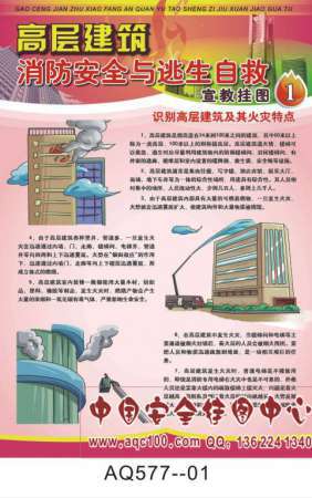 高层建筑消防安全与逃生自救宣传挂图-AQ577