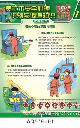 员工不安全心理识别与调适宣传挂图-AQ579