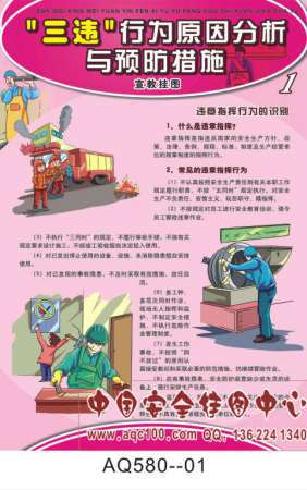 三违行为原因分析与预防措施宣传挂图-AQ580