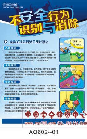 不安全行为识别与消除宣传挂图-AQ602