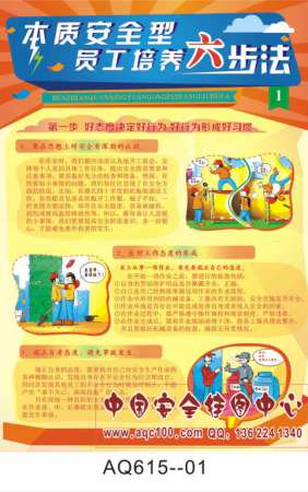 本质安全型员工安全培养六步法宣传挂图-AQ615