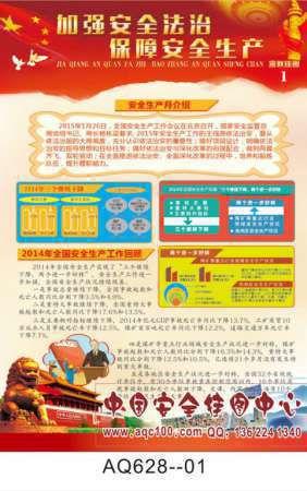2015年加强安全法治保障安全生产主题宣传挂图-AQ628