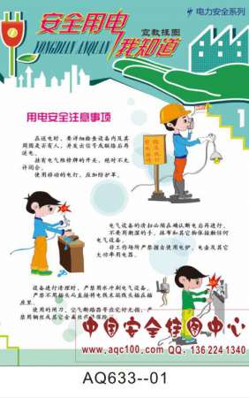 安全用电我知道宣传挂图-AQ633