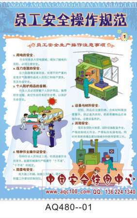 员工安全操作规范宣传挂图-AQ480