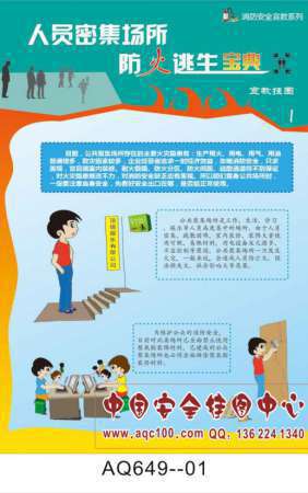 人员密集场所防火逃生宝典宣传挂图-AQ649