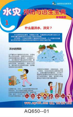水灾预防与逃生宝典宣传挂图-AQ650