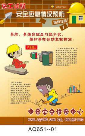 施工过程安全应急情况预防宣传挂图-AQ651