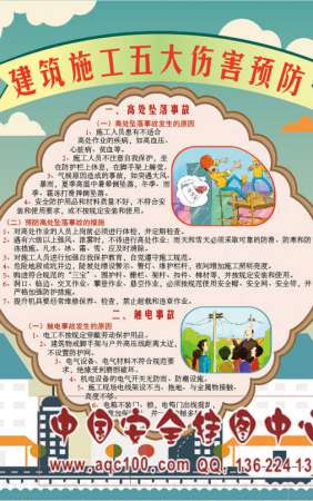 建筑施工五大伤害预防宣传单-DZ067