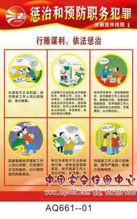 惩治和预防职务犯罪法制普法宣传挂图-AQ661