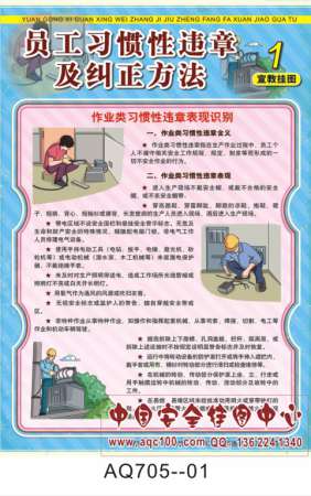 员工习惯性违章及纠正方法宣传挂图-AQ705