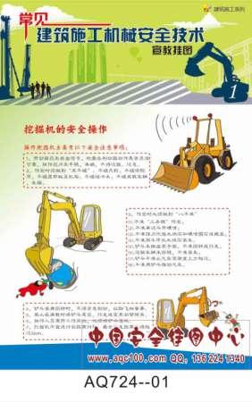 常见建筑施工机械安全技术宣传挂图-AQ724