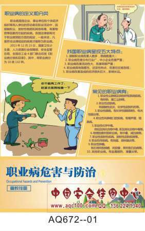 新版职业病危害与防治宣传挂图-AQ672