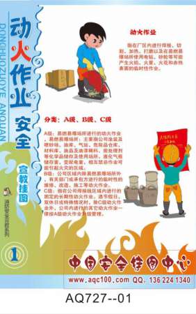 动火作业安全宣传挂图-AQ727