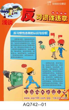 反习惯性违章行为安全宣传挂图-AQ742