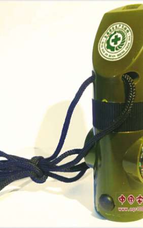 六合一户外多功能救生哨子求生带LED2016安全生产月宣教矿工礼品