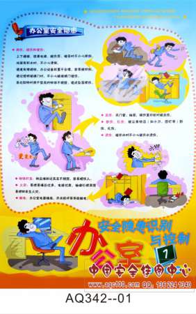 办公室安全隐患识别与控制宣传挂图-AQ342