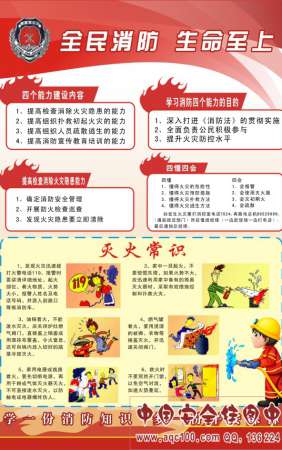 消防知识宣传单-逃生自救四个能力灭火常识-DZ085
