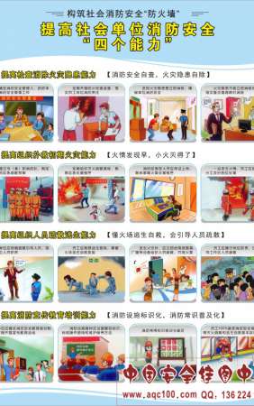 社会单位消防安全四个能力消防20条宣传单-DZ087