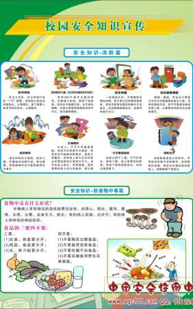 校园安全知识宣传单-消防食物中毒触电预防踩踏-DZ090