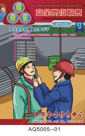 班组长安全岗位职责宣传挂图-AQ5005