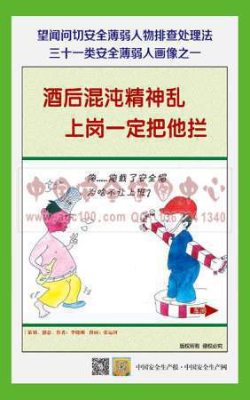 2017年不安全因素岗位隐患排查处理望闻问切漫画版宣教挂图