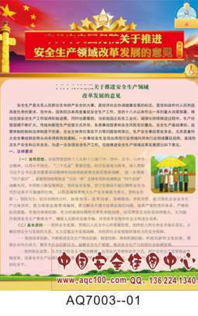 国务院关于推进安全生产领域改革发展的意见宣传挂图-AQ7003