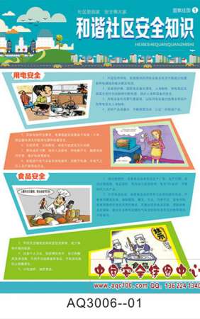 和谐社区安全知识宣传挂图-AQ3006