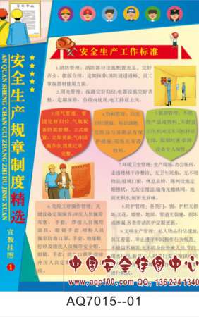 安全生产规章制度精选宣传挂图-AQ7015