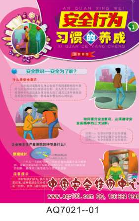安全行为习惯的养成宣传挂图-AQ7021