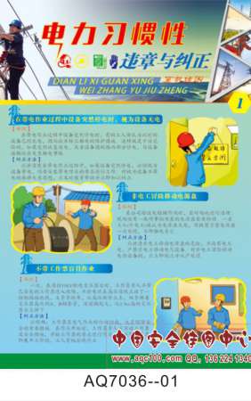 典型电力习惯性违章与纠正宣传挂图-AQ7036