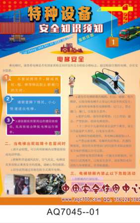 特种设备安全须知宣传挂图-AQ7045