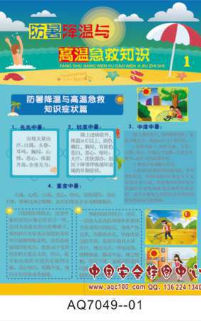 防暑降温与高温急救知识宣传挂图-AQ7049 