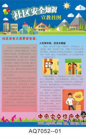社区安全知识宣传挂图-AQ7052