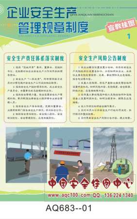 企业安全生产管理规章制度宣传挂图-AQ683